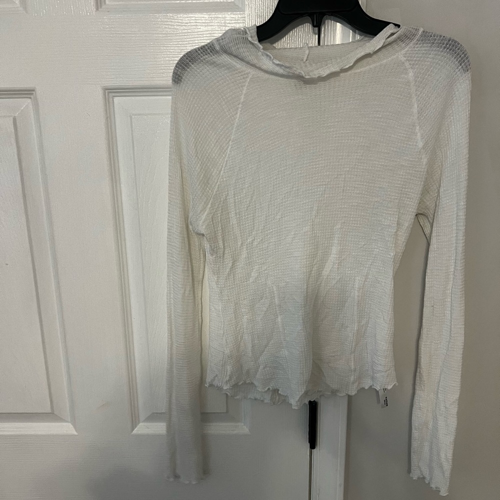 Free people sheer cowl neck